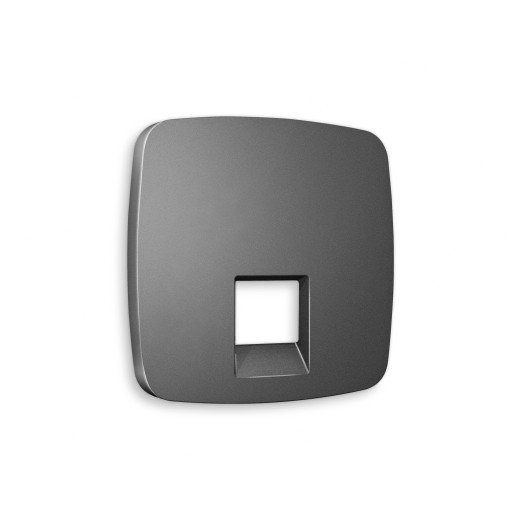 OP6620 Лицевая панель OMEGA (Антрацит серый) для компьютерной/телефонной розетки RJ-45/RJ-11 QUANT