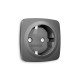 OP6560 Лицевая панель OMEGA (Антрацит серый) для электрической розетки с/з QUANT