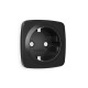 OP8060 Лицевая панель OMEGA (Черный матовый) для электрической розетки с/з QUANT
