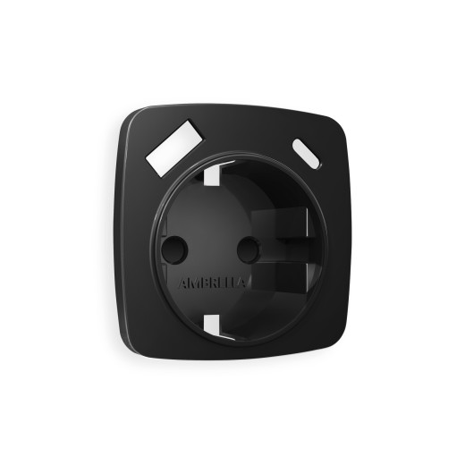 OP8100 Лицевая панель OMEGA (Черный матовый) для электрической розетки с/з со шторками 2USB A+C QUANT