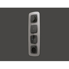 OP9055 Лицевая панель OMEGA (Графит Мякое касание) для светорегулятора универсального QUANT