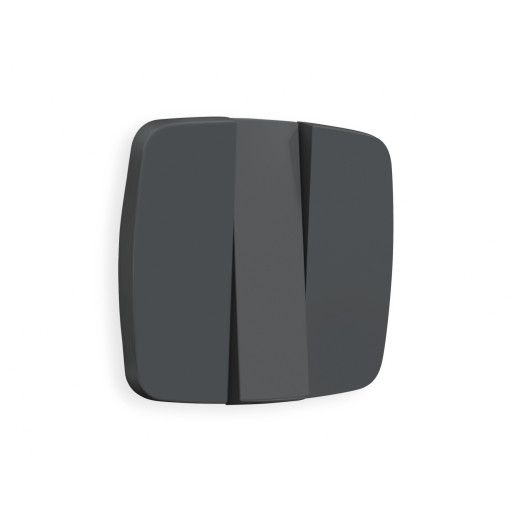 OP9050 Лицевая панель OMEGA (Графит Мягкое касание) для 3-кл выключателей QUANT