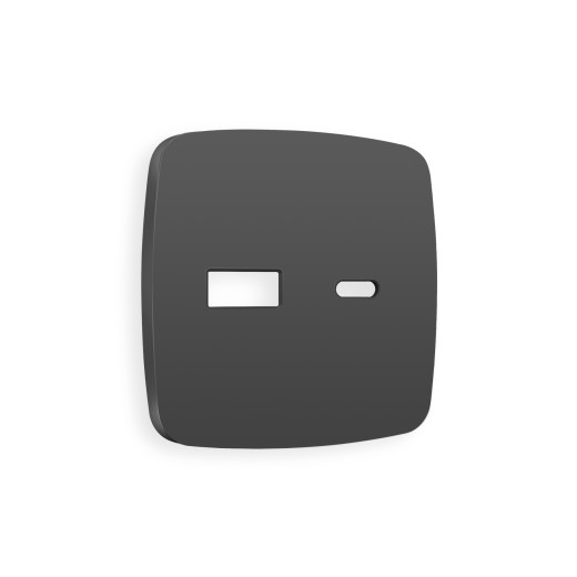 OP9110 Лицевая панель OMEGA (Графит Мягкое касание) для розетки 2USB тип A+C QUANT