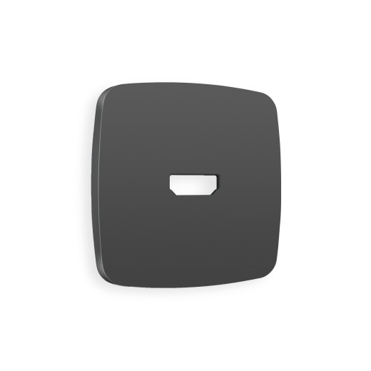 OP9140 Лицевая панель OMEGA (Графит Мягкое касание) для HDMI розетки QUANT