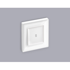 AP1220 Лицевая панель ALFA (Белый матовый) для 1-кл  выключателей с подсветкой QUANT