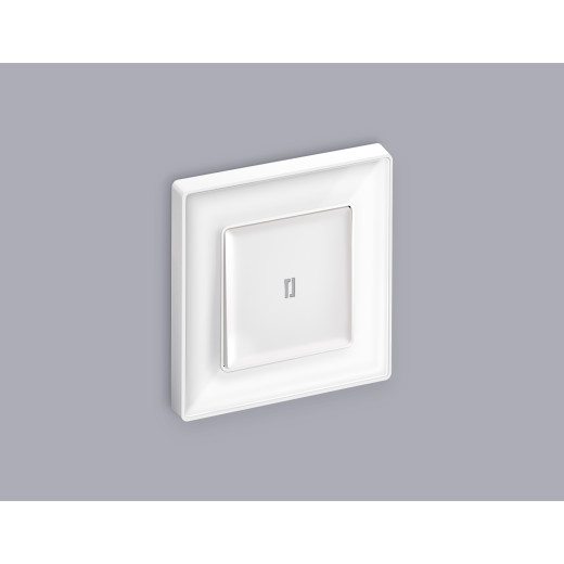 AP1220 Лицевая панель ALFA (Белый матовый) для 1-кл  выключателей с подсветкой QUANT