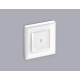AP1220 Лицевая панель ALFA (Белый матовый) для 1-кл  выключателей с подсветкой QUANT