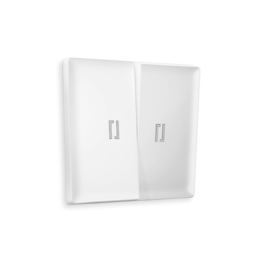 AP1240 Лицевая панель ALFA (Белый матовый) для 2-кл выключателей с подсветкой QUANT