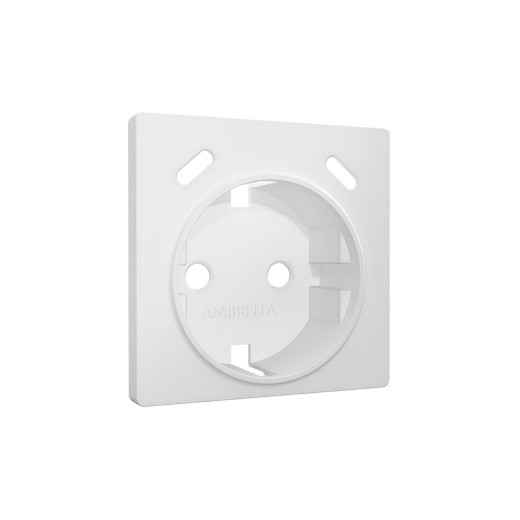 AP1305 Лицевая панель ALFA (Белый матовый) для электрической розетки с/з со шторками 2USB C+C QUANT