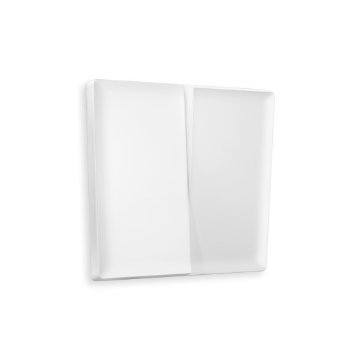 AP1230 Лицевая панель ALFA (Белый матовый) для 2-кл выключателей QUANT