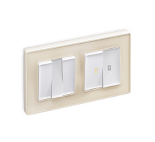 AP1250 Лицевая панель ALFA (Белый матовый) для 3-кл выключателей QUANT