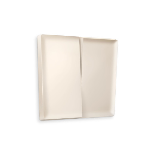 AP3230 Лицевая панель ALFA (Бежевый матовый) для 2-кл выключателей QUANT