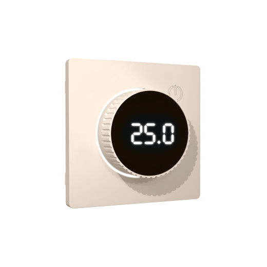 AP3258 Лицевая панель ALFA (Бежевый матовый) для терморегулятора теплого пола с цифровым дисплеем QUANT