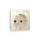 AP3290 Лицевая панель ALFA (Бежевый матовый) для электрической розетки с/з со шторками 2USB A+A QUANT