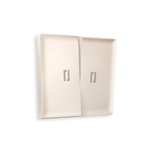 AP3240 Лицевая панель ALFA (Бежевый матовый) для 2-кл выключателей с подсветкой QUANT