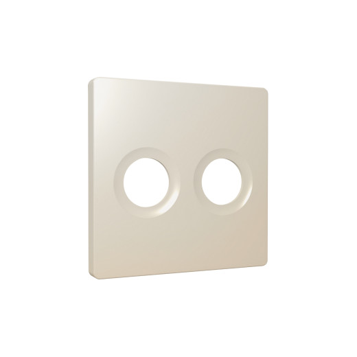 AP3333 Лицевая панель ALFA (Бежевый матовый) для TV двойной розетки QUANT
