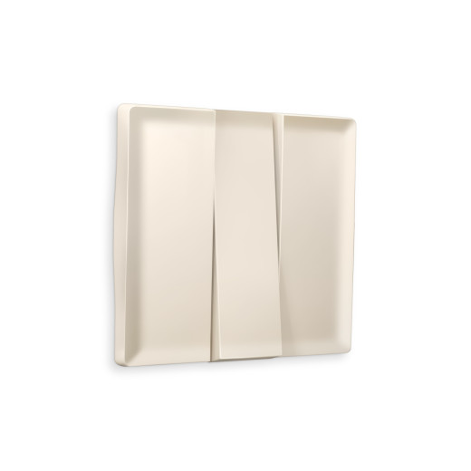 AP3250 Лицевая панель ALFA (Бежевый матовый) для 3-кл выключателей QUANT