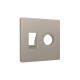 AP3725 Лицевая панель ALFA (Серо-бежевый матовый) для компьютерной/телефонной + TV розетки RJ-45/RJ-11 QUANT