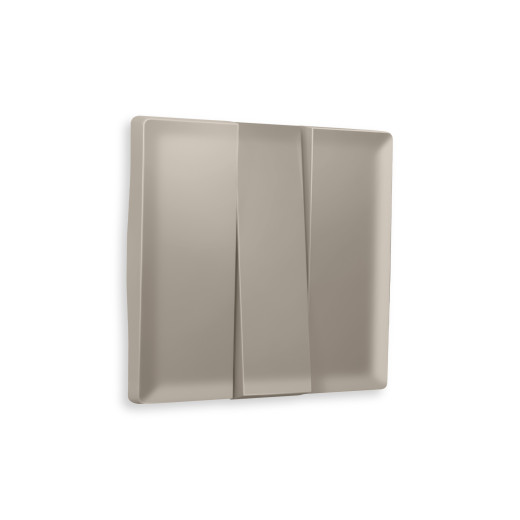 AP3650 Лицевая панель ALFA (Серо-бежевый матовый) для 3-кл выключателей QUANT