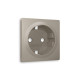 AP3660 Лицевая панель ALFA (Серо-бежевый матовый) для электрической розетки с/з QUANT