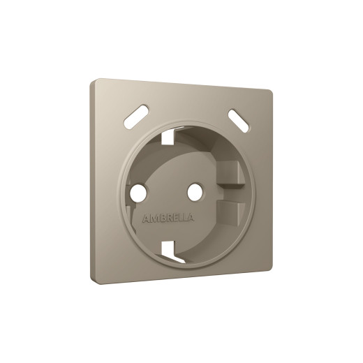 AP3705 Лицевая панель ALFA (Серо-бежевый матовый) для электрической розетки с/з со шторками 2USB C+C QUANT