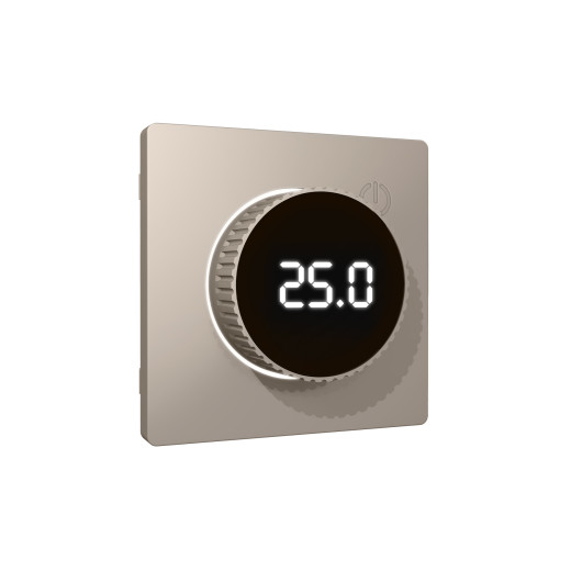 AP3658 Лицевая панель ALFA (Серо-бежевый матовый) для терморегулятора теплого пола с цифровым дисплеем QUANT