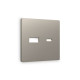 AP3710 Лицевая панель ALFA (Серо-бежевый матовый) для розетки 2USB A+C QUANT