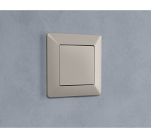 AP3760 Лицевая панель ALFA (Серо-бежевый матовый) заглушка для суппорта QUANT