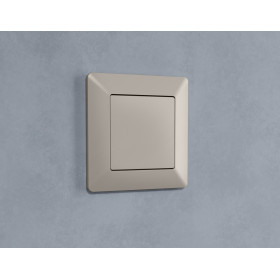 AP3760 Лицевая панель ALFA (Серо-бежевый матовый) заглушка для суппорта QUANT