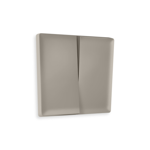 AP3630 Лицевая панель ALFA (Серо-бежевый матовый) для 2-кл выключателей QUANT