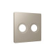 AP3733 Лицевая панель ALFA (Серо-бежевый матовый) для TV двойной розетки QUANT