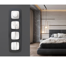 OP1255 Лицевая панель OMEGA (Белый матовый) для светорегулятора универсального QUANT