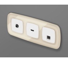 OP1340 Лицевая панель OMEGA (Белый матовый) для HDMI розетки QUANT