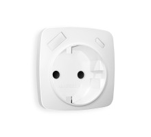 OP1300 Лицевая панель OMEGA (Белый матовый) для электрической розетки с/з со шторками 2USB A+C QUANT