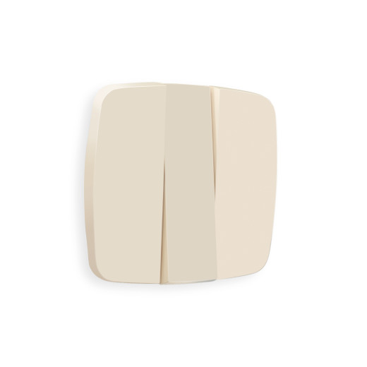 OP3250 Лицевая панель OMEGA (Бежевый матовый) для 3-кл выключателей QUANT