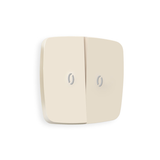 OP3240 Лицевая панель OMEGA (Бежевый матовый) для 2-кл выключателей с подсветкой QUANT