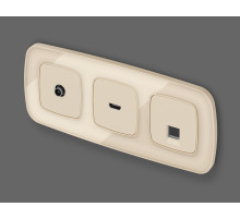 OP3320 Лицевая панель OMEGA (Бежевый матовый) для компьютерной/телефонной розетки RJ-45/RJ-11 QUANT