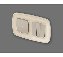 OP3620 Лицевая панель OMEGA (Серо-бежевый матовый) для 1-кл выключателей с подсветкой QUANT