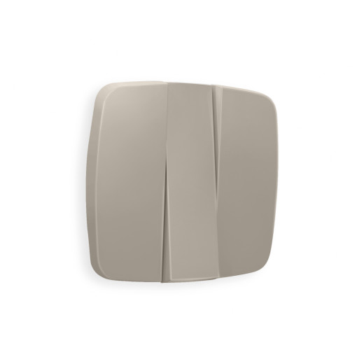 OP3650 Лицевая панель OMEGA (Серо-бежевый матовый) для 3-кл выключателей QUANT