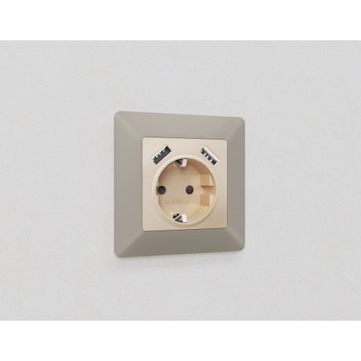 AF110361 Рамка ALFA Line (Серо-бежевый матовый) 1-ая