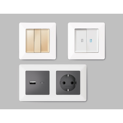 AF110121 Рамка ALFA Line (Белый матовый) 1-ая