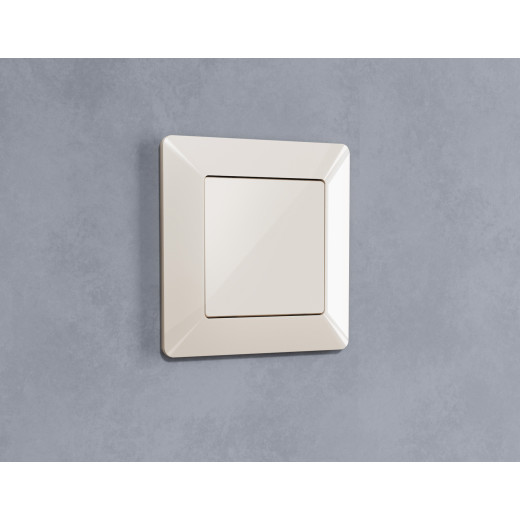 AF110301 Рамка ALFA Line (Бежевый глянец) 1-ая