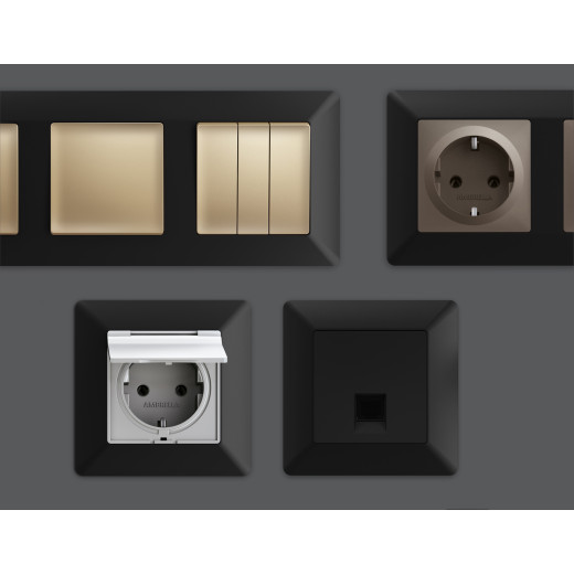 AF110701 Рамка ALFA Line (Черный матовый) 1-ая