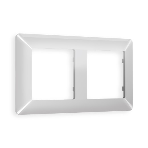 AF110402 Рамка ALFA Line (Серебро глянец) 2-ая