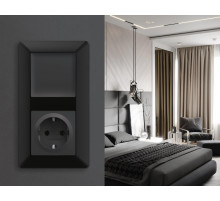 AF110702 Рамка ALFA Line (Черный матовый) 2-ая