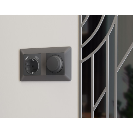 AF110652 Рамка ALFA Line (Антрацит серый) 2-ая