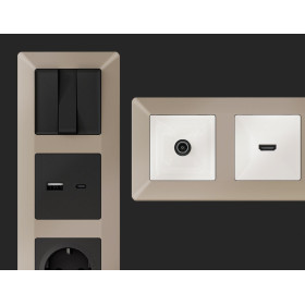 AF110362 Рамка ALFA Line (Серо-бежевый матовый) 2-ая