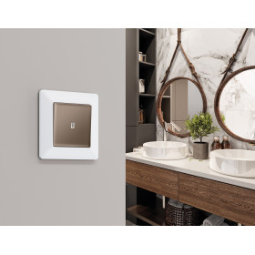 AF110122 Рамка ALFA Line (Белый матовый) 2-ая