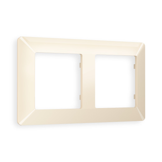 AF110302 Рамка ALFA Line (Бежевый глянец) 2-ая