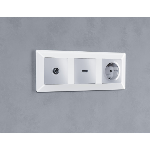 AF110103 Рамка ALFA Line (Белый глянец) 3-ая